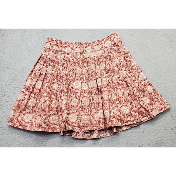 American Eagle Outfitters Dresses & Skirts - American Eagle‎ A-Line Skirt Womens M Multi Floral Cotton Blend Pleated Pull On